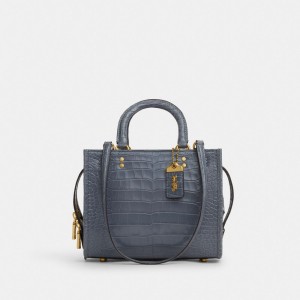 Coach Rogue Bag 25 In Alligator Blu Marino | COH865138