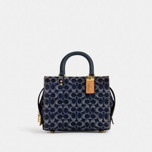Coach Rogue Bag 25 In Signature Denim Blu | COH865178