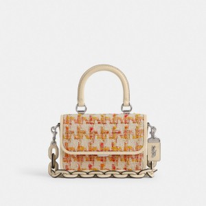Coach Rogue Top Handle Bag In Tweed Argento Colorate | COH865169