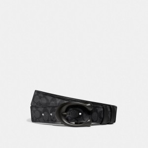 Coach Sculpted C Buckle Cut To Size Reversible Belt, 40 Mm Nere Grigie | COH867002