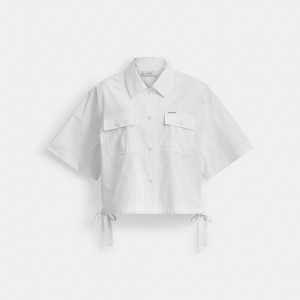 Coach Shirt In Organic Cotton Bianche | COH866002