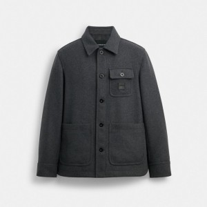 Coach Shirt Jacket Grigie | COH866861