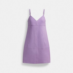 Coach Short Leather Dress Viola | COH866061