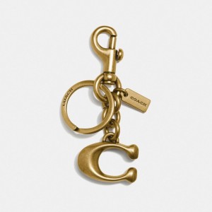 Coach Signature Bag Charm Oro | COH866466