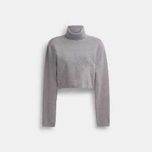 Coach Signature Cropped Turtleneck Grigie | COH865982