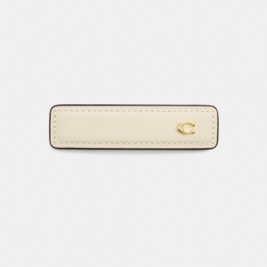 Coach Signature Leather Barrette Bianche | COH866146