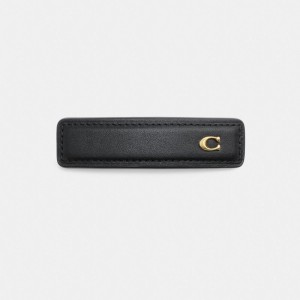 Coach Signature Leather Barrette Nere | COH866171