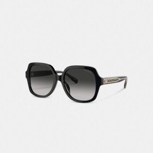 Coach Signature Ombré Oversized Square Sunglasses Nere | COH866355