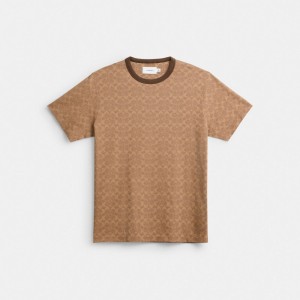 Coach Signature T Shirt Marroni | COH866907