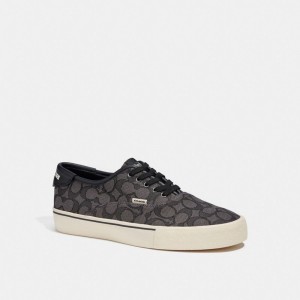 Coach Skate Lace Up Sneaker In Signature Jacquard Nere | COH866790