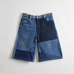 Coach Skater Shorts In Repurposed Denim Blu | COH866937
