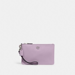 Coach Small Wristlet Argento Viola | COH865622