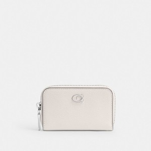 Coach Small Zip Around Card Case Bianche | COH866738