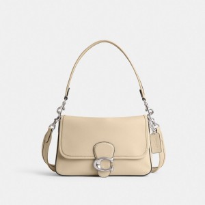Coach Soft Tabby Shoulder Bag Argento Bianche | COH865282