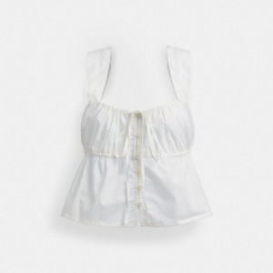 Coach Solid Top In Organic Cotton Bianche | COH866017