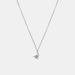Coach Sterling Silver Scorpion Pendant Necklace Argento | COH867015