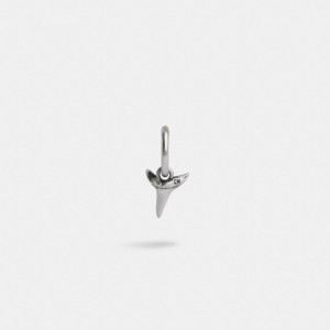 Coach Sterling Silver Shark Tooth Single Huggie Earring Argento | COH867027