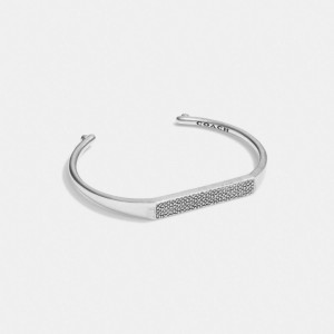 Coach Sterling Silver Signature Id Cuff Argento | COH867018