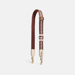 Coach Strap With Chain Stripe Bianche | COH866460