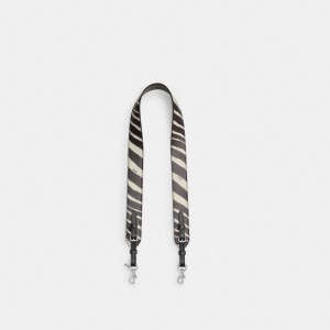 Coach Strap With Zebra Print Argento | COH866448