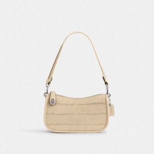Coach Swinger Bag 20 Argento Bianche | COH864744