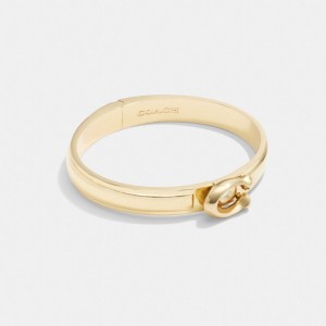 Coach Tabby Hinged Bangle Oro | COH866152
