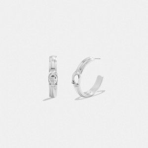 Coach Tabby Hoop Earrings Argento | COH866106