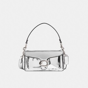 Coach Tabby Shoulder Bag 20 In Metallic Metal Argento Argento | COH864946