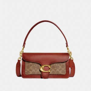 Coach Tabby Shoulder Bag 26 In Signature Canvas Marroni Rosse | COH864895