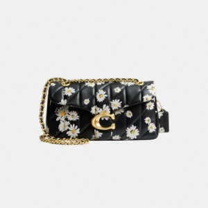 Coach Tabby Shoulder Bag 26 With Quilting And Floral Print Nere Colorate | COH864920