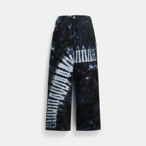 Coach Tie Dye Painter Pants In Organic Cotton Blu Colorate | COH866042