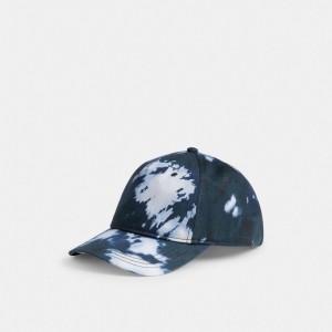 Coach Tie Dye Print Baseball Hat Blu | COH867046