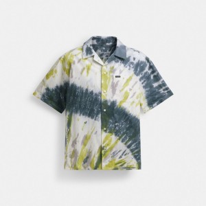 Coach Tie Dye Shirt In Organic Cotton Gialle | COH866933