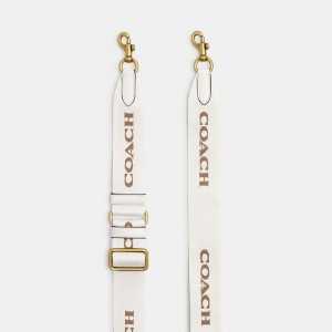 Coach Tonal Signature Webbing Strap Bianche | COH866444