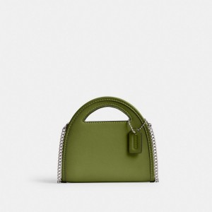 Coach Top Handle Card Case Argento Verdi Chiaro | COH865647