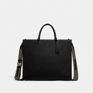 Coach Tote Bag 40 With Signature Canvas Nere | COH866522