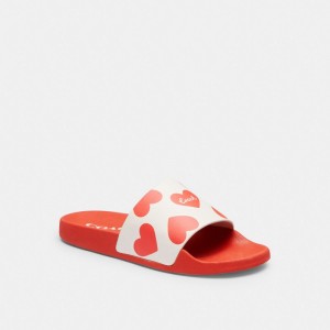 Coach Udele Sport Slide With Valentine'S Print Rosse | COH865891