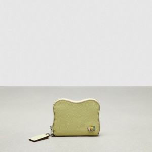 Coach Wavy Zip Around Wallet In Coachtopia Leather Verdi Chiaro | COH865531