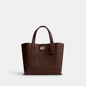 Coach Willow Tote Bag 24 Argento | COH865021
