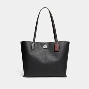Coach Willow Tote Bag Argento Nere | COH865066