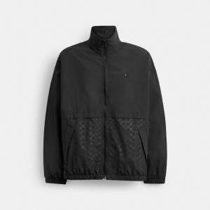 Coach Windbreaker In Recycled Polyester Nere | COH866856