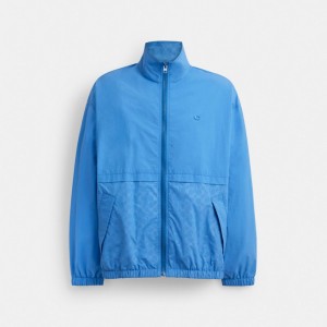 Coach Windbreaker In Recycled Polyester Blu | COH866865